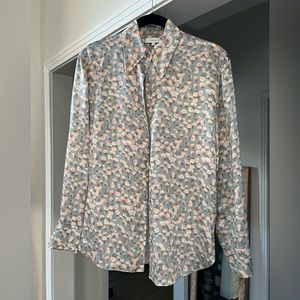 Vince Carnation Shaped Collar Silk Blouse